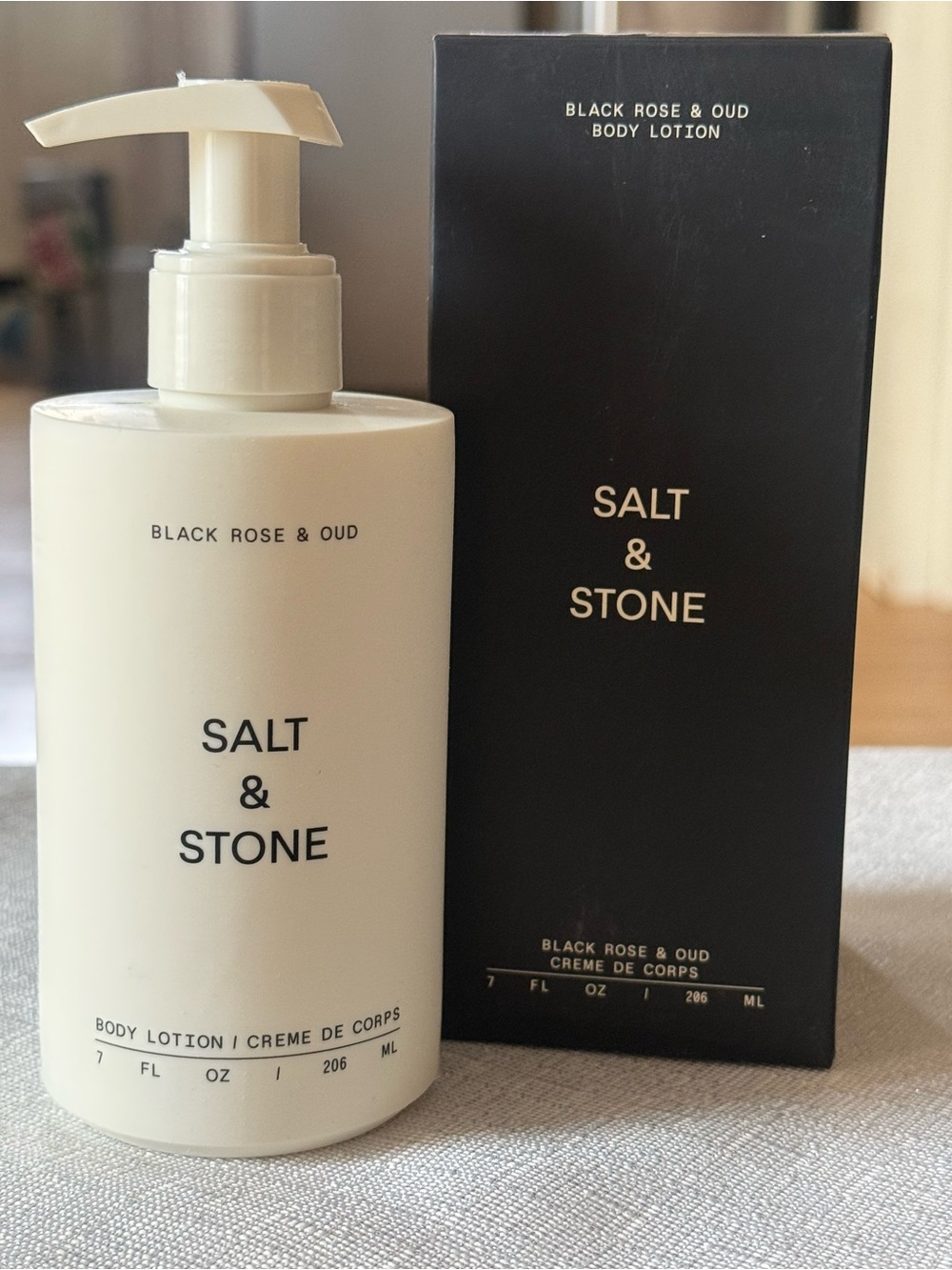 Salt & Stone Black Rose & Oud Body Lotion 7 oz With Box